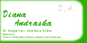 diana andraska business card